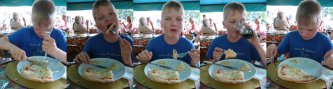 Joni syö pizzaa taas kerran.
